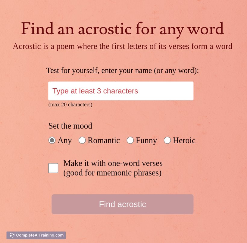 acrostic ai