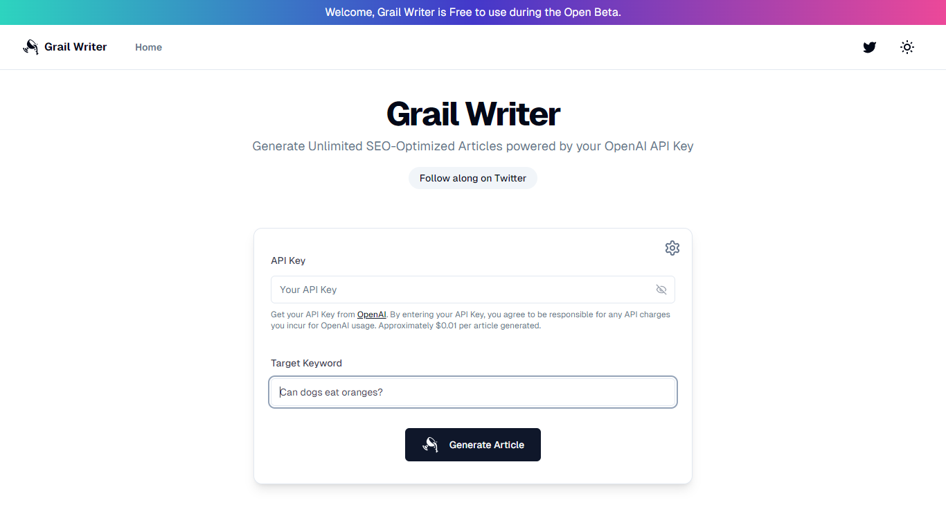 grail writer preview