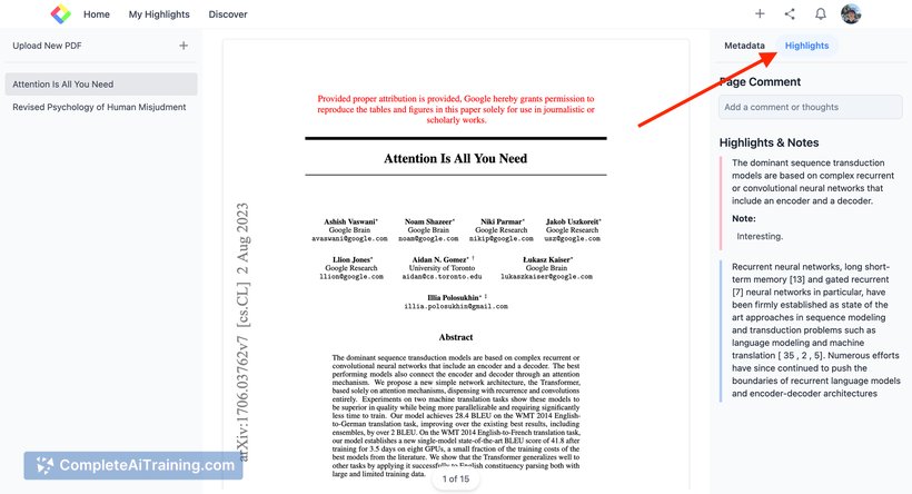 highlight & summarize: pdf companion