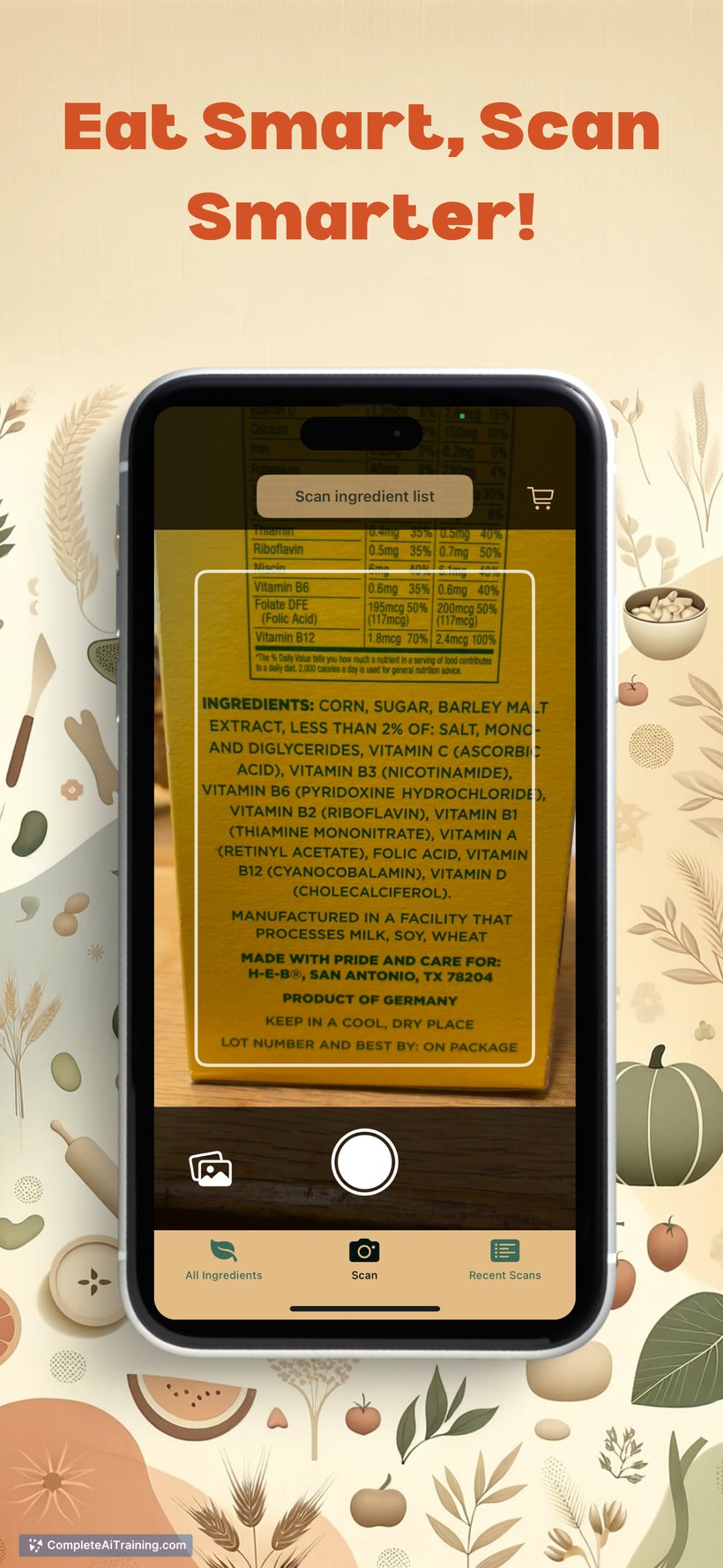 ingredient scanner & analyzer