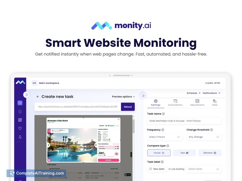 monitor website changes with ai preview