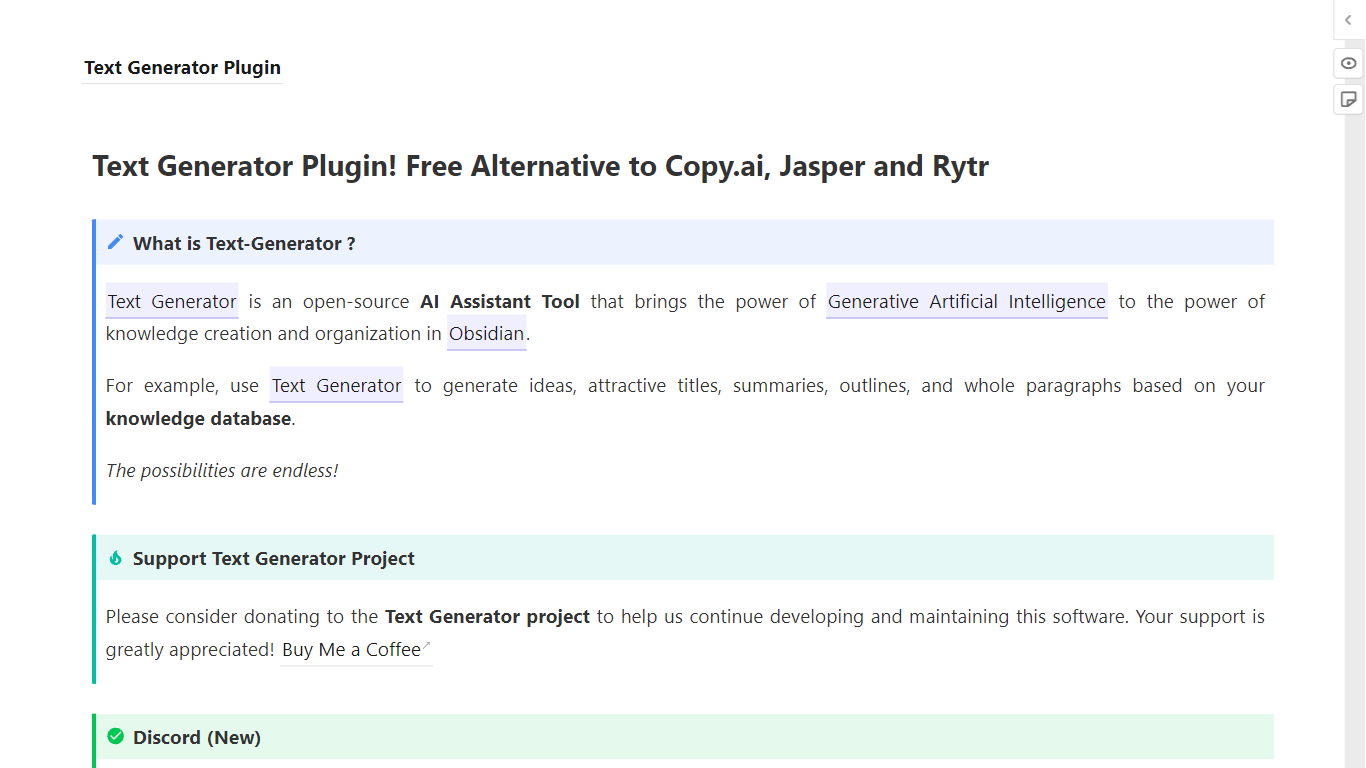 text generator plugin preview