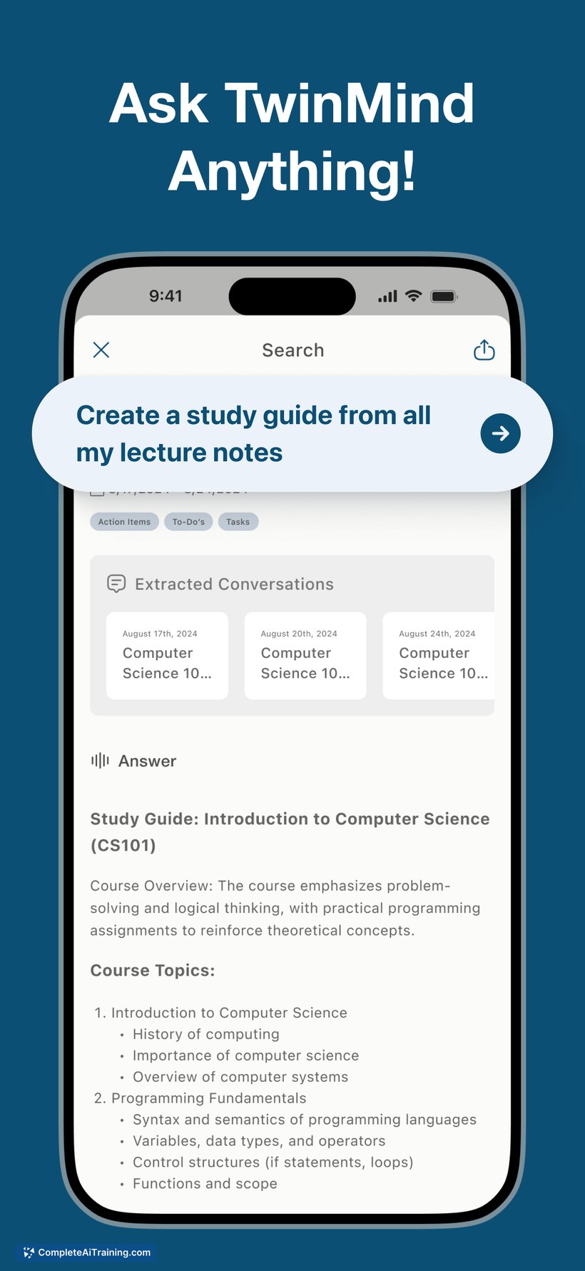 twinmind: ai second brain for mobile