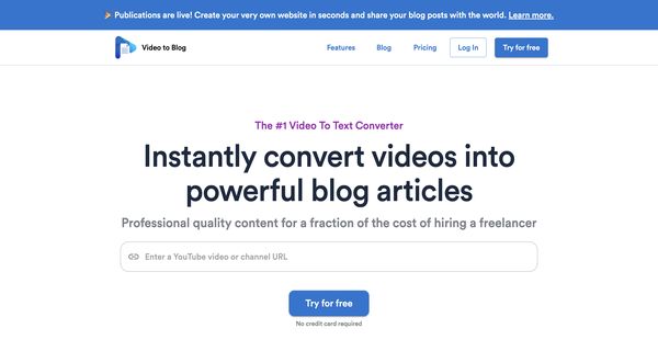 video to blog preview