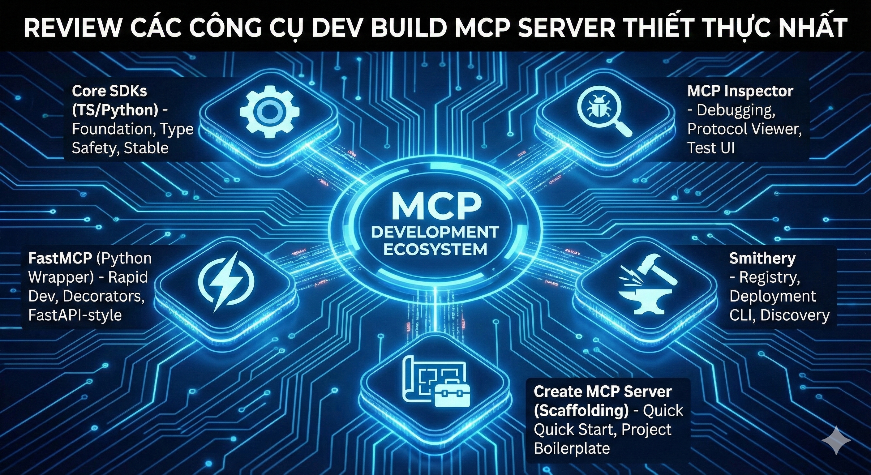 Review chi tiết các công cụ thiết thực nhất để Dev tự build MCP Server ...